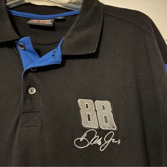 Dale Earnhardt Jr #88 NASCAR S/S Polo Shirt Black Blue Chase Nationwide XXL - Picture 3 of 7